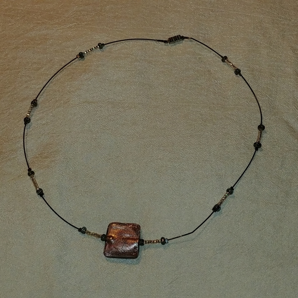 🌺2/$25 or 5/$50 Art Glass and bead necklace